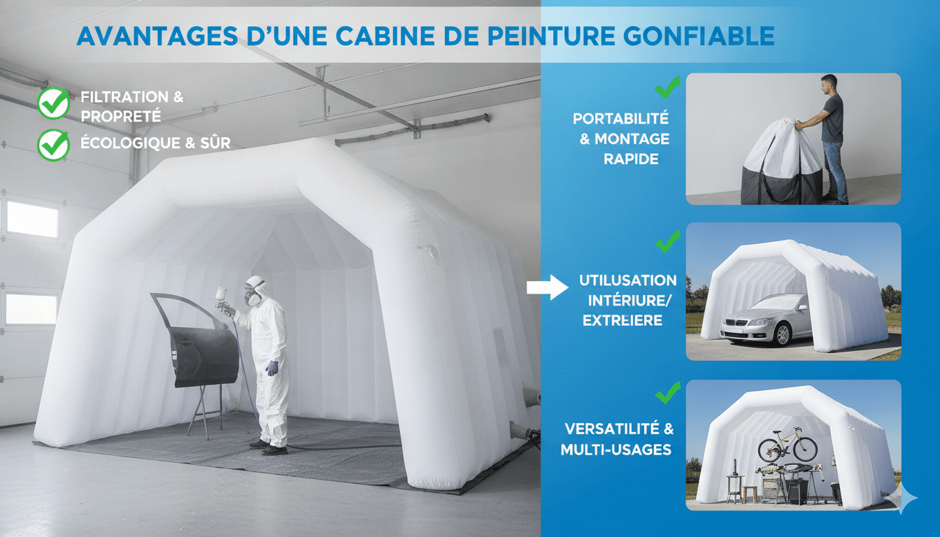 Quels sont les avantages d&rsquo;une cabine de peinture gonflable ?