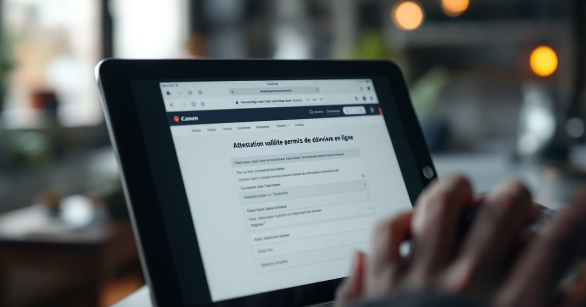 Obtenir une attestation de validité de permis de conduire en ligne